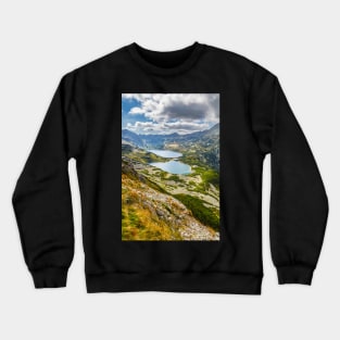 Five Ponds valley scenic landscape in Tatra Mountains Crewneck Sweatshirt